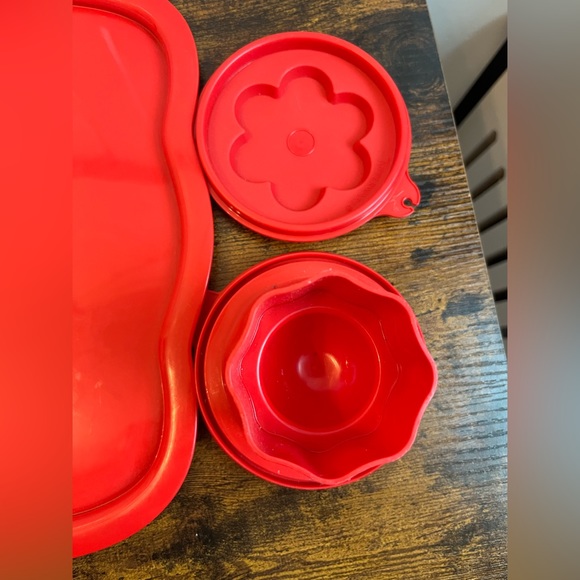 Vintage Tupperware Jello Mold Set Red - Picture 10 of 11